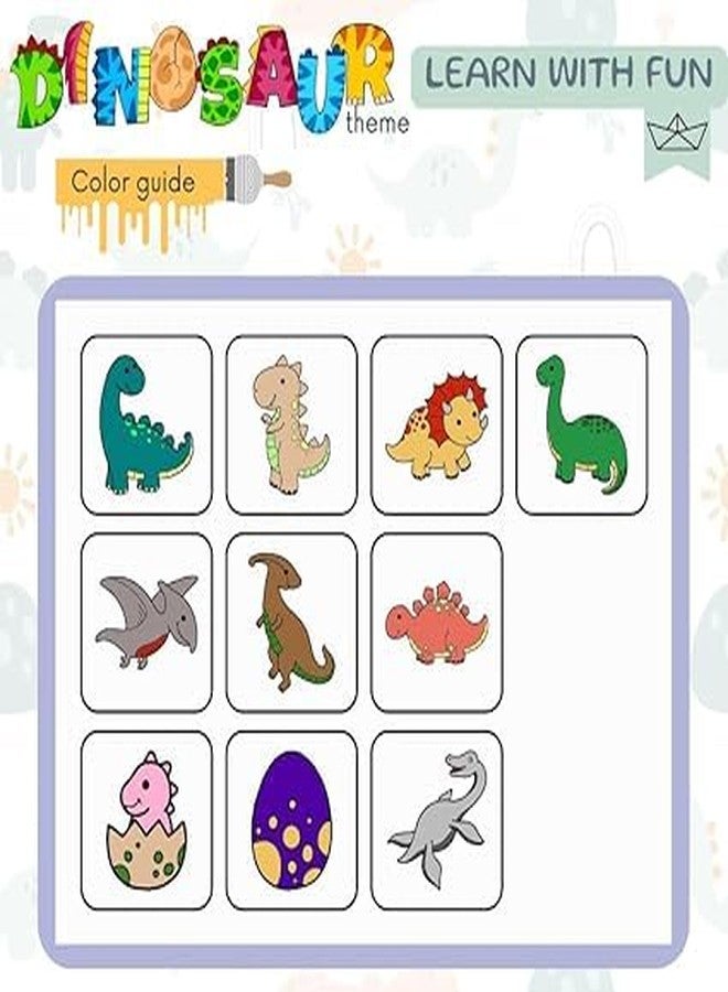 CRAFTER60 DIY Wooden Painting Kit for Kids 5+ - DIY Art & Craft Set with Paints, Brushes & Cutouts - Educational Creative Toy (Dinosaurs) - Image 3